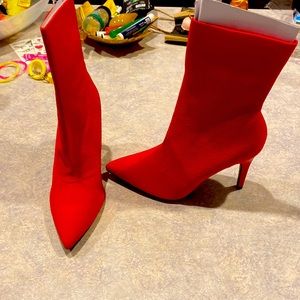Brand NWT Red knit sock booties! Hot!!! Size 8.5